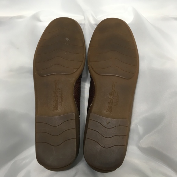Ferragamo Boutique - Cognac Lizard Pattern Loafers - Picture 3 of 5